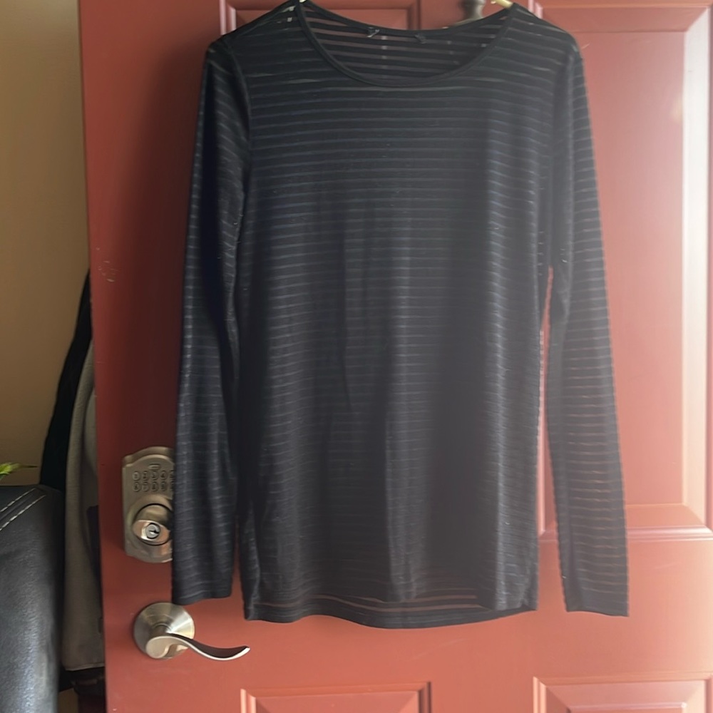 Light weight long sleeve black blouse